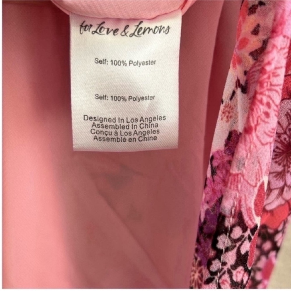 NWT For Love & Lemons Cheyenne Floral Long Sleeve Mini Dress - Picture 7 of 11